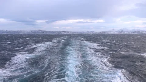 A trail behind the ship Stock Footage 109441308