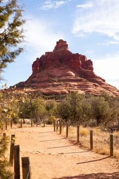 Trail Bell Rock Pathway in Coconino National Forest, Arizona. Rocky and Rough Stock Photos