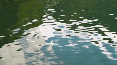 The trail of the boat on the water Stock Footage 76816004