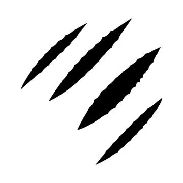 Trail of claws it is black icon . Stock Illustration
