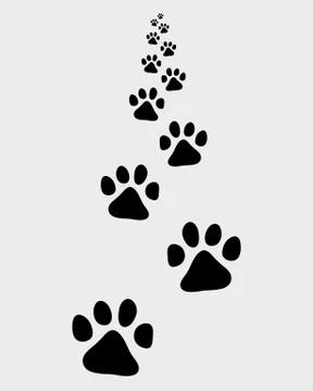 Trail of dog Stock Illustration