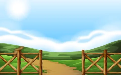 Trail on the field Ilustração Stock