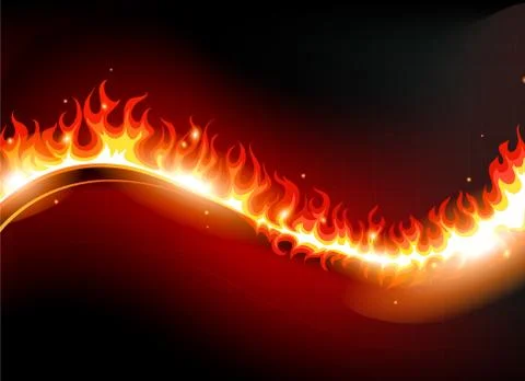 Trail of fire Stock Illustration