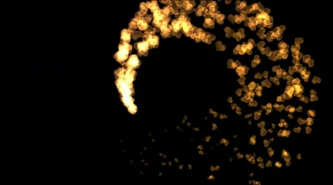 Trail of the hearts on black background. Stock Footage 10737859