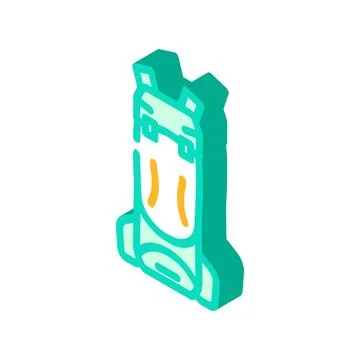 Trail hiking backpack isometric icon vector illustration Stock Illustration
