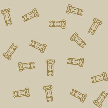 Trail hiking backpack line vector seamless pattern Stock Illustration