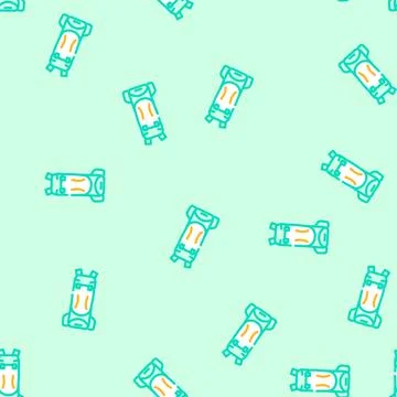 Trail hiking backpack vector seamless pattern 스톡 일러스트