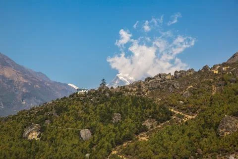 The trail in the Himalayas Stock Photos