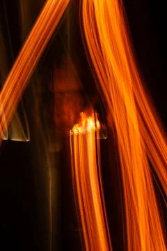 Trail of Light and Fire in Motion Ilustração Stock