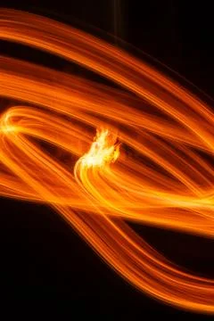 Trail of Light and Fire in Motion Stock Illustration