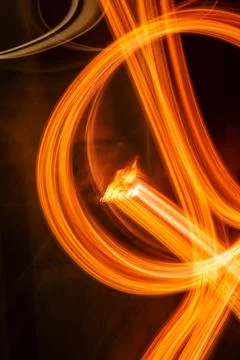 Trail of Light and Fire in Motion Stock Illustration