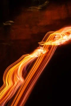 Trail of Light and Fire in Motion Stock Illustration