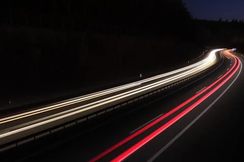 Trail lights of traffic. Foto stock