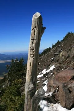 Trail marker Stock Photos