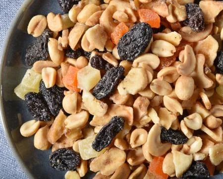 Trail mix closeup Stock Photos