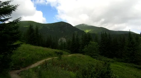 The trail in the mountains Stock Footage 68818735