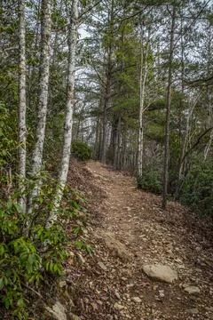 Trail in the mountains Stock Photos