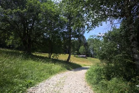Trail in the mountains Stock Photos
