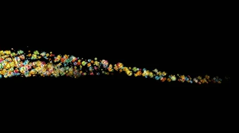 Trail of multi-colored circle Stock Footage 59861387