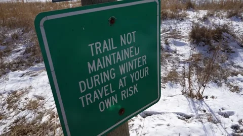 Trail Not Maintained Sign Stock Footage 262127925