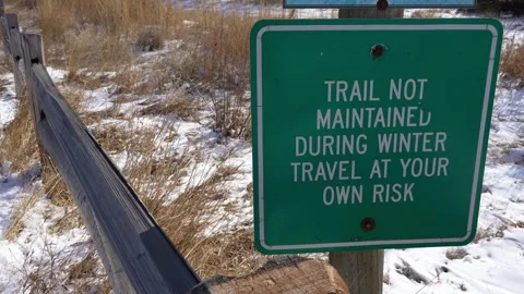 Trail Not Maintained Sign 스톡 동영상 262128141