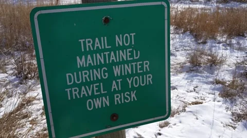 Trail Not Maintained Sign Stock Footage 262128346