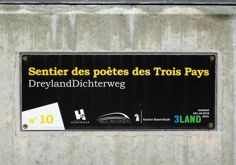 Trail of the poets of the three countries, Baselfra Foto stock
