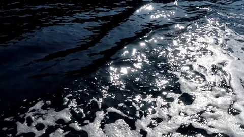 Trail print on water surface Stock Footage 112711321