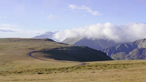 Trail Ridge Road in Clouds 02 | Rocky Mountain National Park | Colorado USA  Stock Footage 293631196