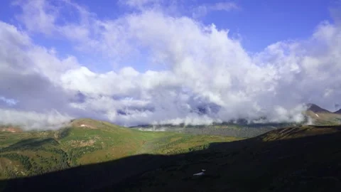 Trail Ridge Road in Clouds 03 | Rocky Mountain National Park | Colorado USA  Stock Footage 293631177