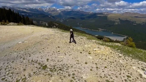 Trail running athlete exercising Stock Footage 75937357