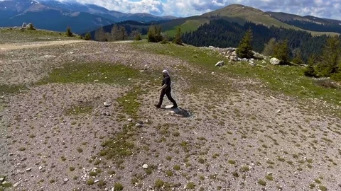 Trail running athlete exercising Stock Footage 75945018