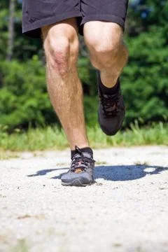Trail running legs Stock Photos