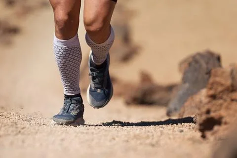 Trail running man Stock Photos