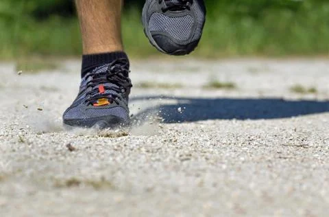 Trail running Stock Photos