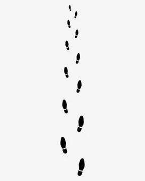 Trail of shoes Stock Illustration