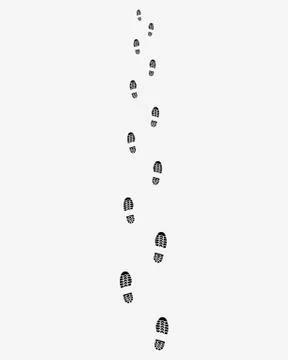 Trail of shoes Stock Illustration