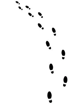 Trail of shoes Stock Illustration