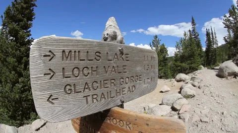 Trail Sign Stock Footage 33580181