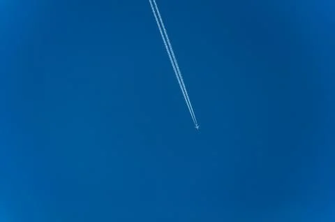 The trail on the sky Stock Photos