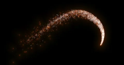 A trail of sparks left by a rocket Stock Footage 312232019
