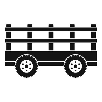 Trail tractor icon, simple style Illustrazione stock