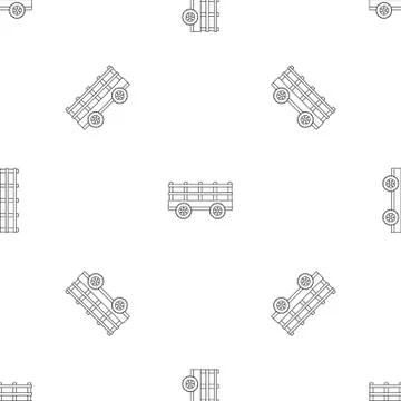 Trail tractor pattern seamless Stock Illustration