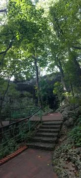 Trail to underground caves Stock Photos