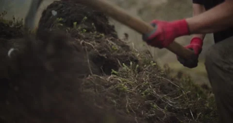 Trail work in high alpine Mountain Bowl Stock Footage 133207718