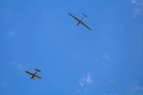 Trailed glider being leaved Stock Photos