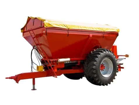 Trailed spreader fertilizer Stock Photos