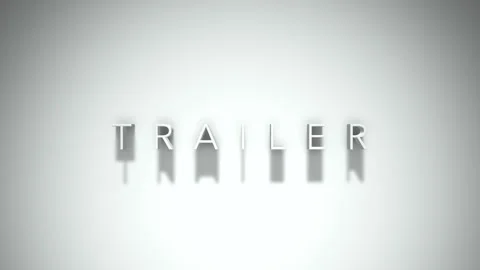 Trailer 3D title animation with shadows on a white background Stock Footage 297670714