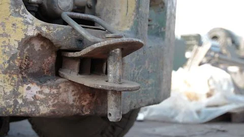Trailer attachment, self-made attachment element Stock Photos