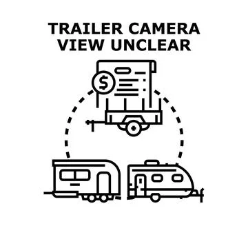 Trailer camera view unclear concept with financial implications 스톡 일러스트